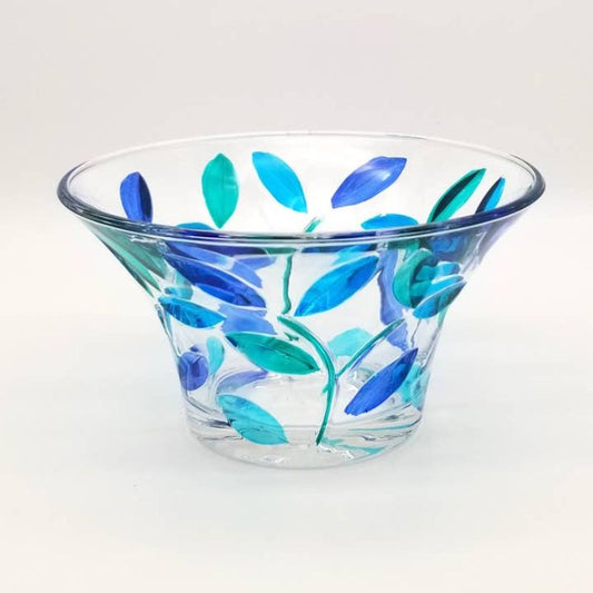 Tree of Life Aqua 5" Bowl - Venetian Glass