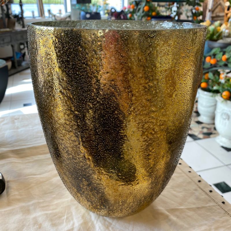 Gold Dimpled Vase
