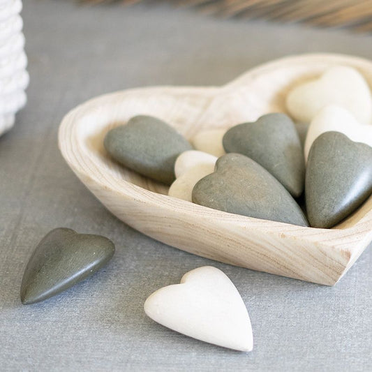 Hand-Carved Wood Heart Bowl