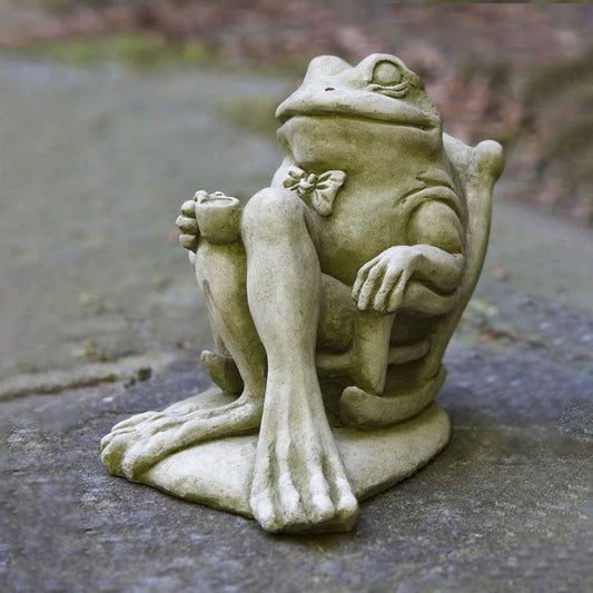 Frog Coffee Garden Statue
