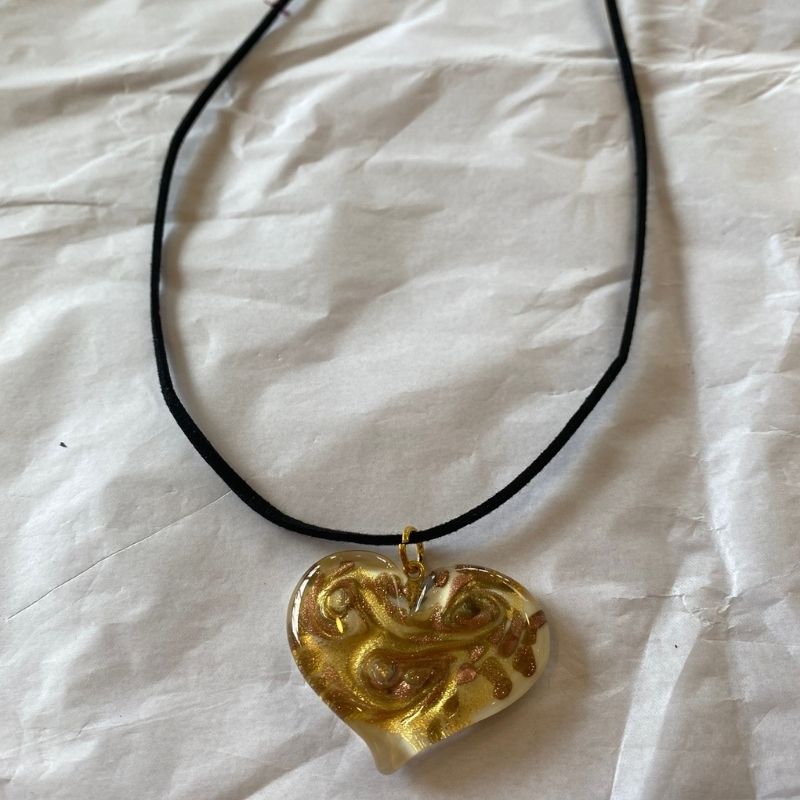 Italian Murano Glass Heart Pendant