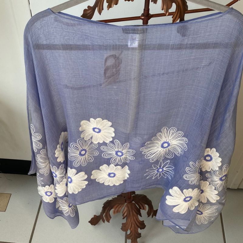 Sweetheart Poncho - Periwinkle