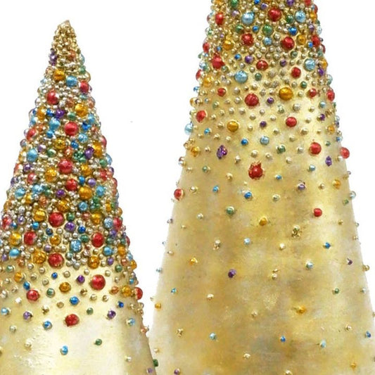 Bedazzled Cone Tree (Prism) 9"