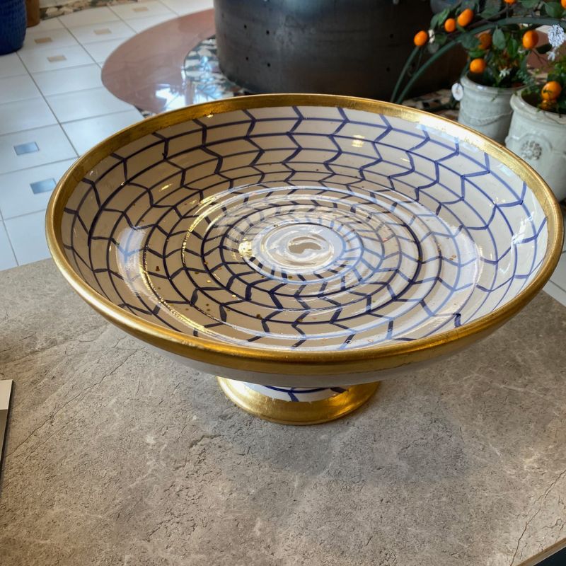 Geometric Raised Ceramic Centerpiece