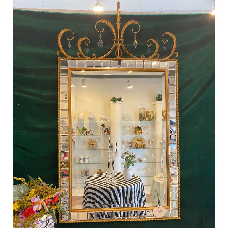 Tiffany Mirror Antique Gold
