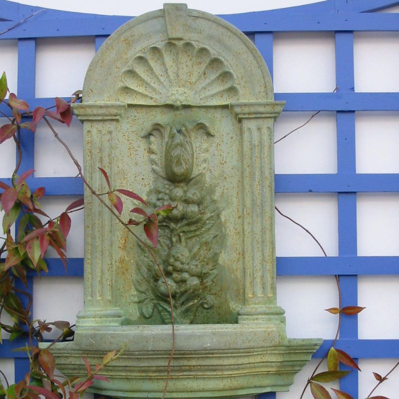 Flower Fiberglass Outdoor Wall Fountain