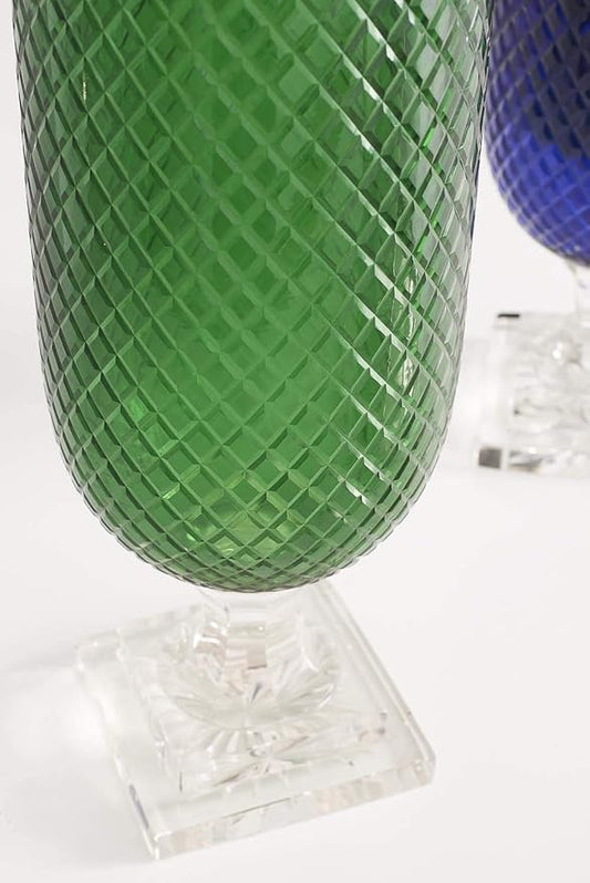Hobnail Emerald Green Vase