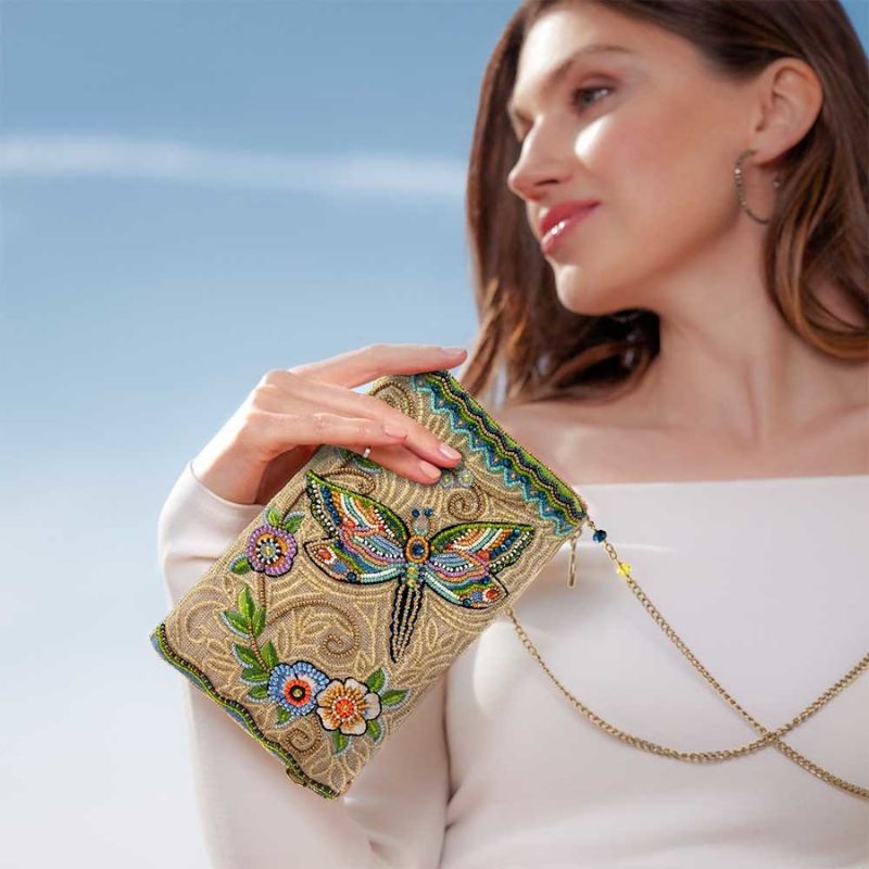 Mary Frances Soaring Spirit Beaded Crossbody Phone Bag