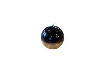 compare product METALLIC BALL CANDLE BLACK W/GOLD BRUSHED GLITTER
