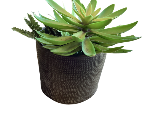 LINEN WEAVE CYLINDER SMALL BLACK
