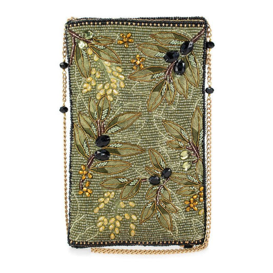 Mary Frances Olive Branch Beaded Crossbody Phone Bag