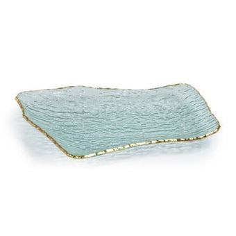 compare product Textured Rectangular Dish with Gold Trim