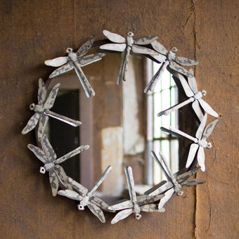 compare product Round Metal Dragonfly Mirror