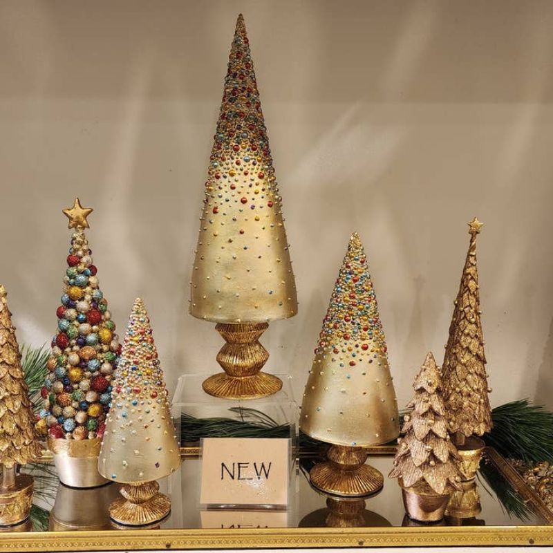 Bedazzled Cone Tree (Prism) 9"