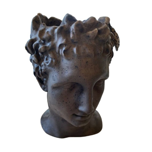 Hermes Head Planter - Earth Tone Finish