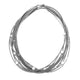 Silver Piano Wire Necklace with White Freshwater Pearls