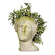 Venus Head Planter - White Moss