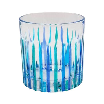 compare product Timeless Aqua Striped Tumbler - Venetian Glass