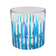 Timeless Aqua Striped Tumbler - Venetian Glass