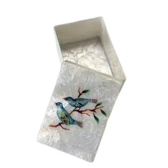 compare product Capiz Rectangular Jewelry Box with Two Birds