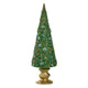 Floral Bloom Cone Tree 9"