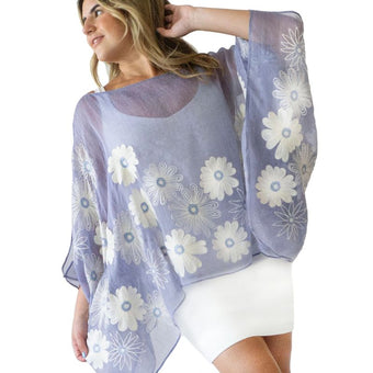 compare product Sweetheart Poncho - Periwinkle