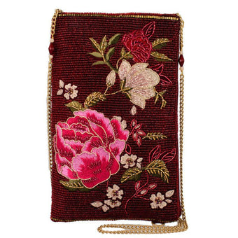 compare product Mary Frances Eastern Bloom Beaded Crossbody Phone Bag