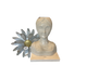 VASE FEMALE HEAD WHITE