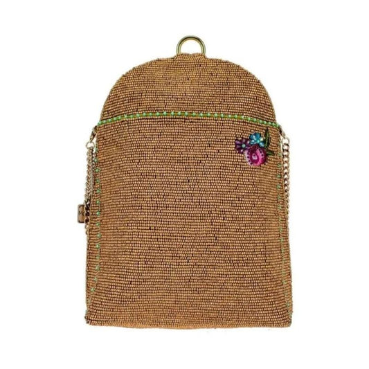 Mary Frances Pretty Parrot Beaded Crossbody Handbag