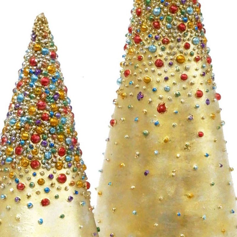 Bedazzled Cone Tree (Prism) 9"