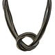 Black and Silver Piano Wire Large Knot Necklace