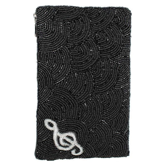 Mary Frances Keys to My Heart Beaded Crossbody Phone Bag
