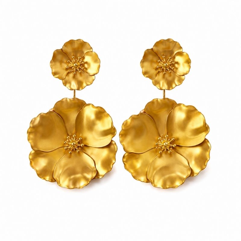 Multicolor Flower Drop Earrings