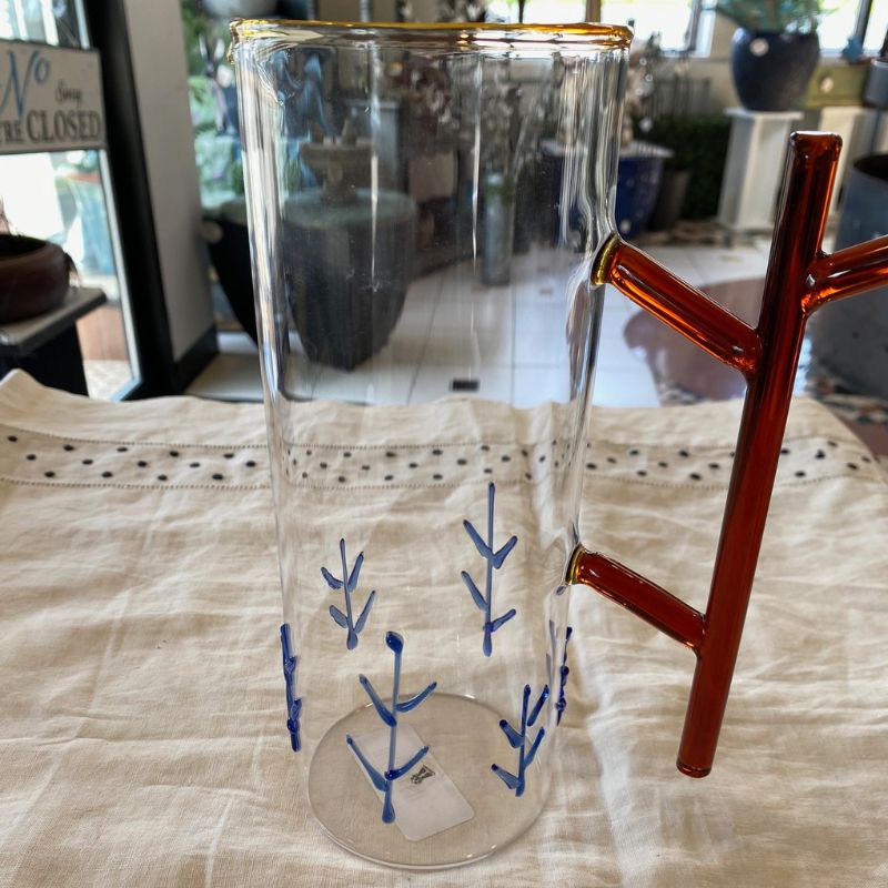 Glass Pitcher, Twig Handle