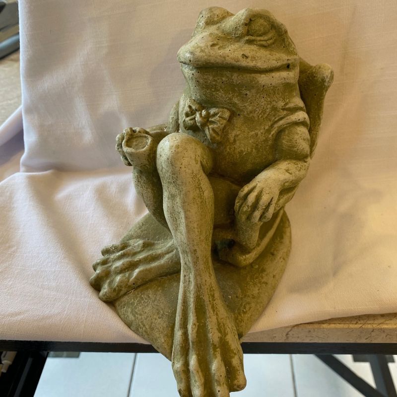 Frog Coffee Garden Statue