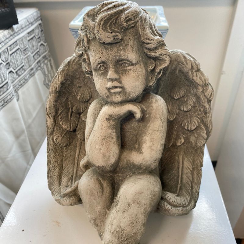 Small Sitting Cherub Statue