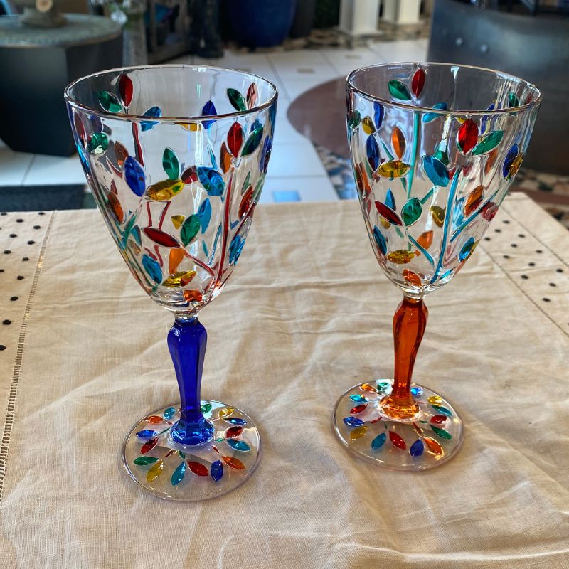 Tree of Life Wine Glass - Venetian Glass