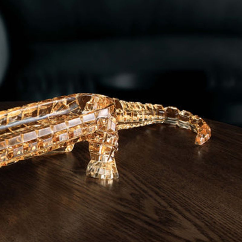 Crocodile Amber Acrylic Serving Dish