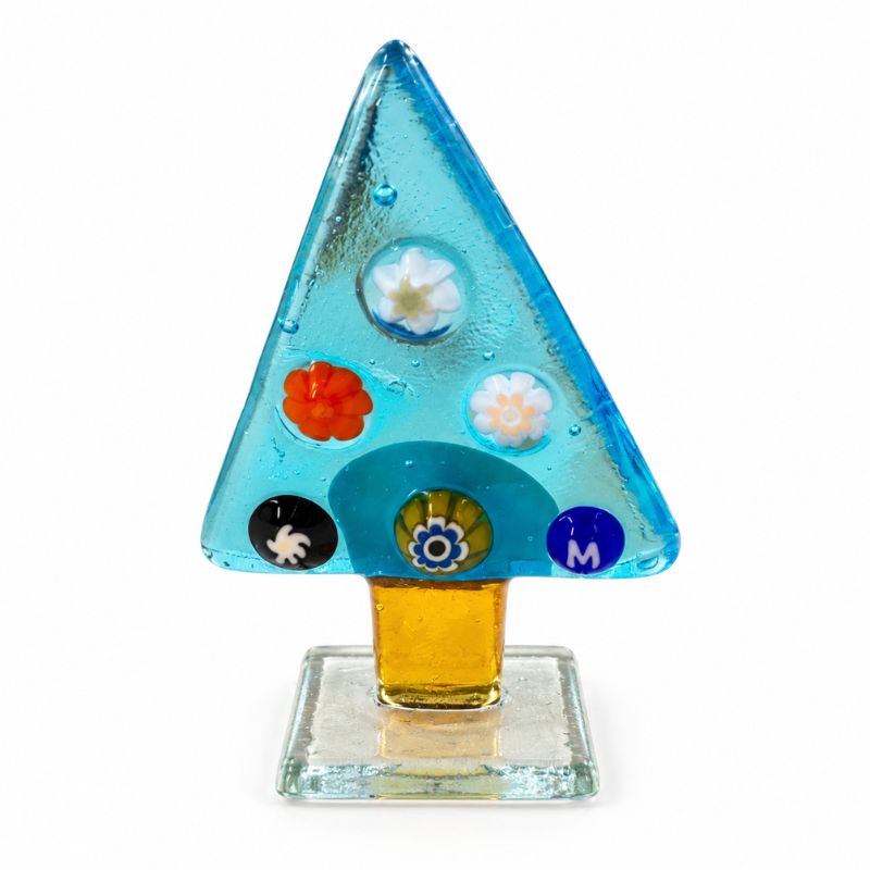 Mini Murano Glass Christmas Tree Figurine – Assorted
