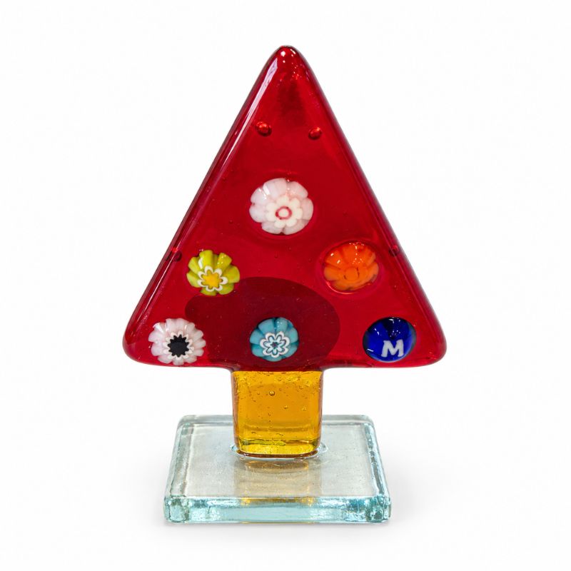 Mini Murano Glass Christmas Tree Figurine – Assorted