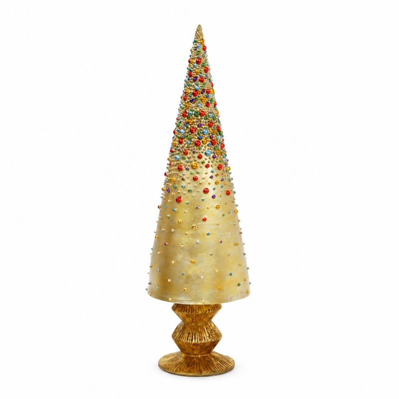 Bedazzled Cone Tree (Prism) 9"