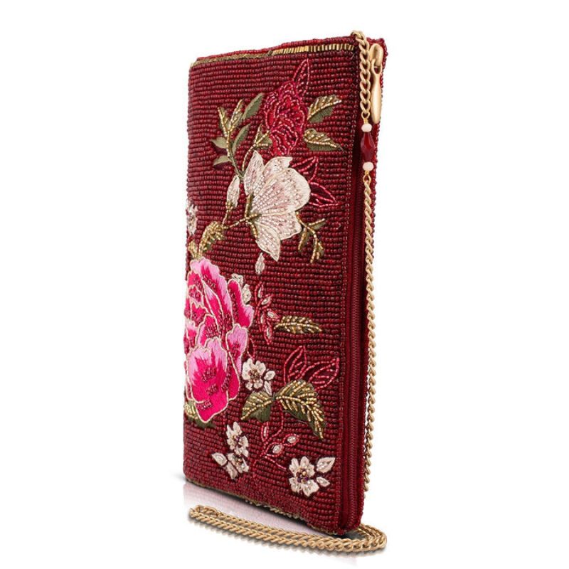 Mary Frances Eastern Bloom Beaded Crossbody Phone Bag