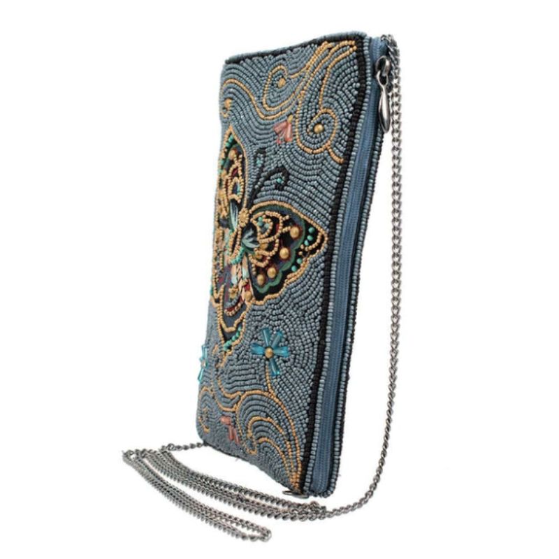Mary Frances Mariposa Butterfly Beaded Crossbody Phone Bag