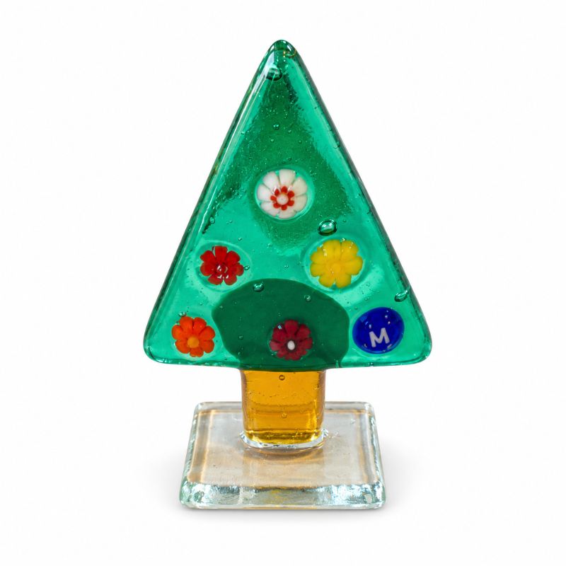 Mini Murano Glass Christmas Tree Figurine – Assorted