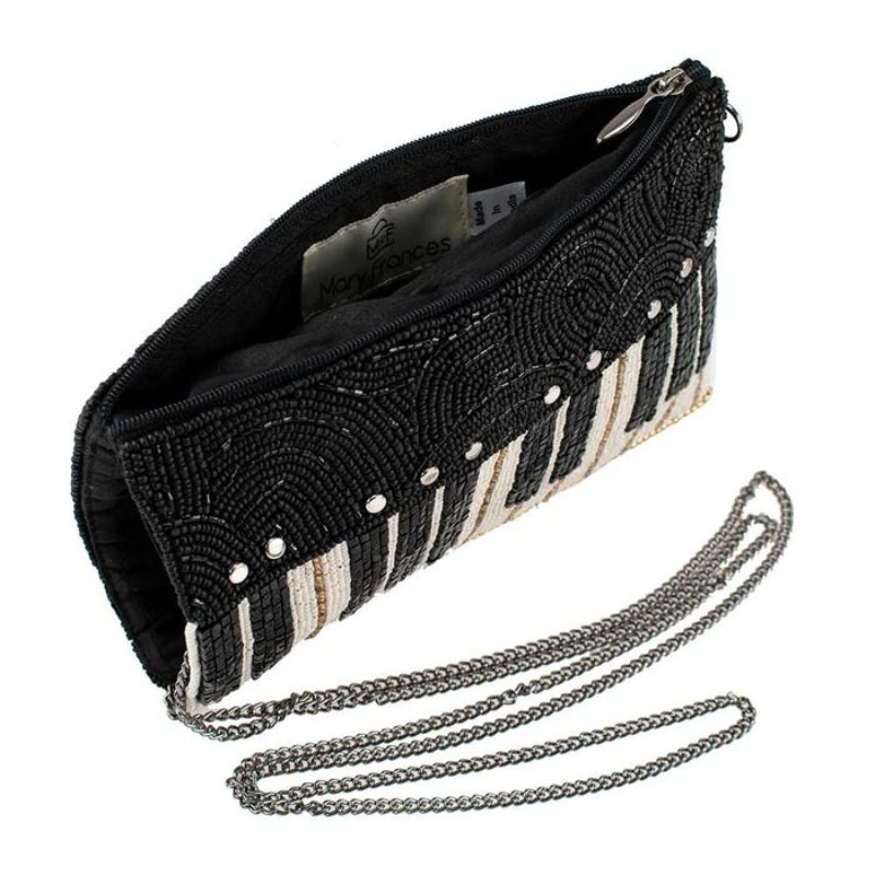 Mary Frances Keys to My Heart Beaded Crossbody Phone Bag