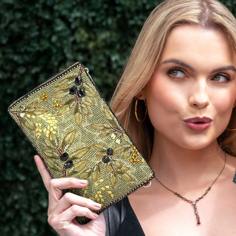 Mary Frances Olive Branch Beaded Phone Crossbody | The Idea Shops