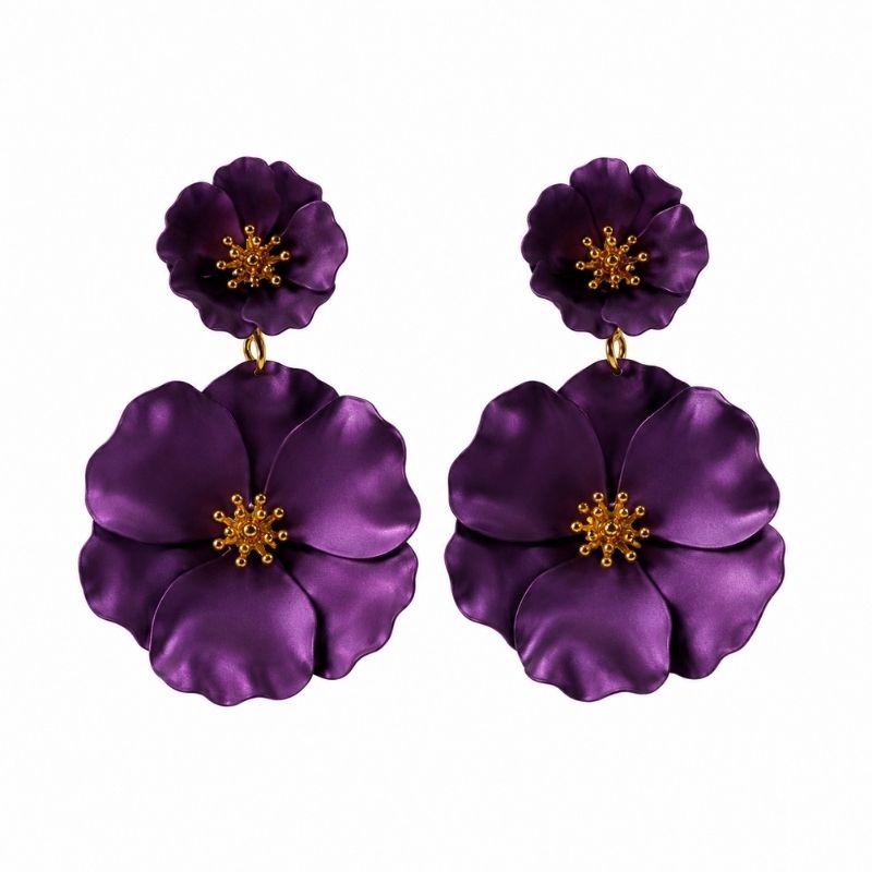 Multicolor Flower Drop Earrings