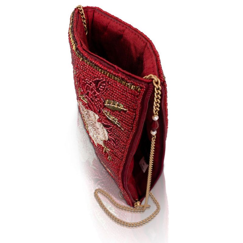 Mary Frances Eastern Bloom Beaded Crossbody Phone Bag
