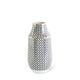 Black & White Circle with Diamond Pattern Vase
