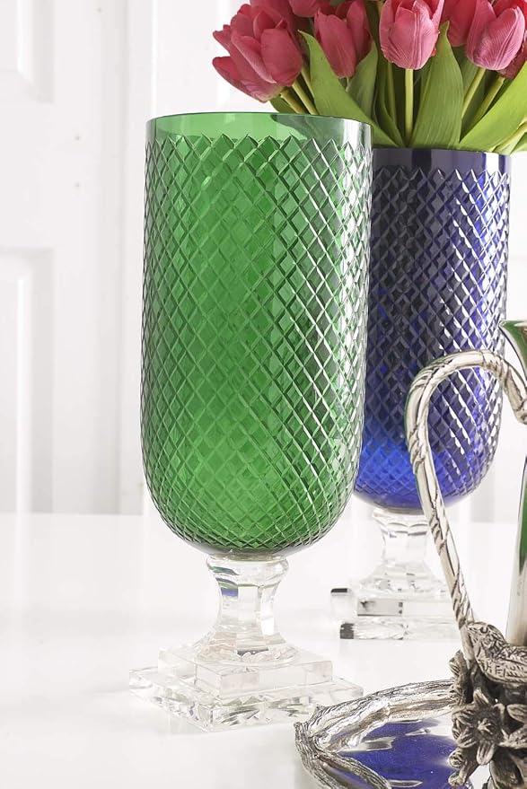 Hobnail Emerald Green Vase
